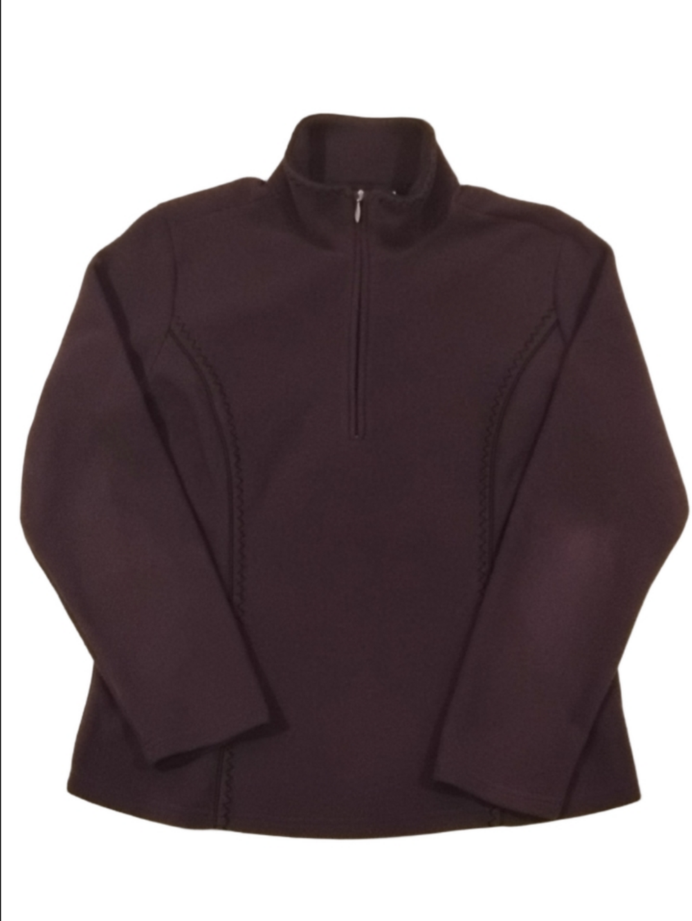 Coldwater Creek Plum Quarter-Zip Fleece